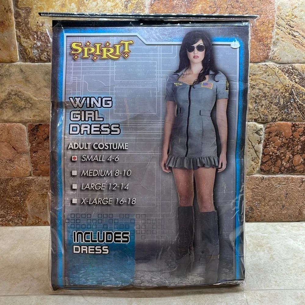 Spirit Adult Dress Size S Costume Wing Girl Mini Halloween Festival Green - Picture 2 of 10